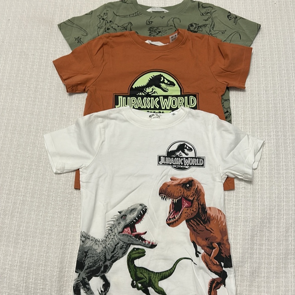 3pc Jurassic world kid shirts